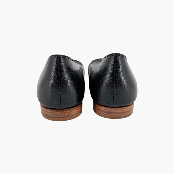 Gucci Hills GG Interlock Black Leather Cap Toe Ballet Flats Shoes Size 39 US 9 - Picture 7 of 16